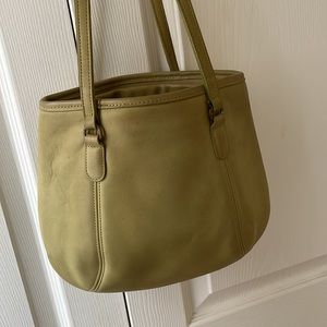 Vintage style lime green coach bag